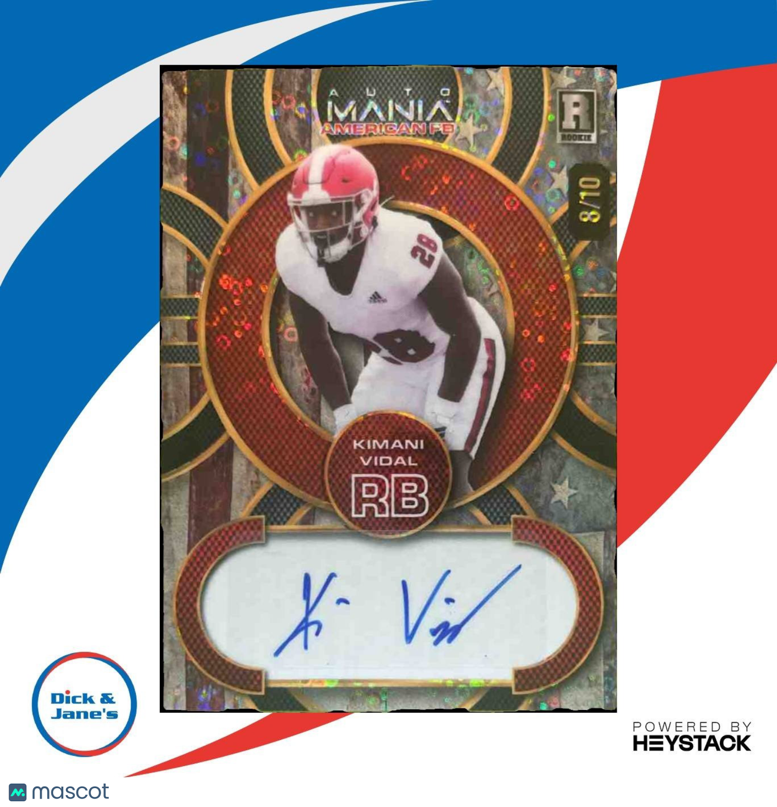 2024 Wild Card Automania American Kimani Vidal /10 #AMAC-KV Auto - Sports Cards