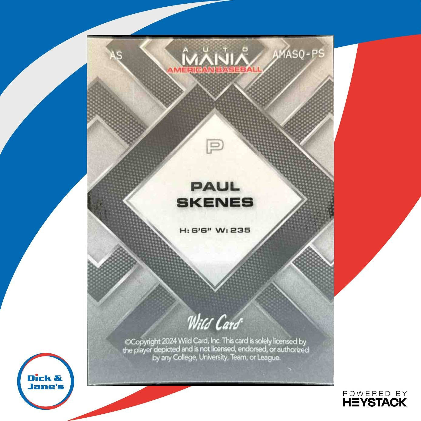 2024 Wild Card Clearview Paul Skenes National Exclusive American Flag /50 Pirate - Sports Cards