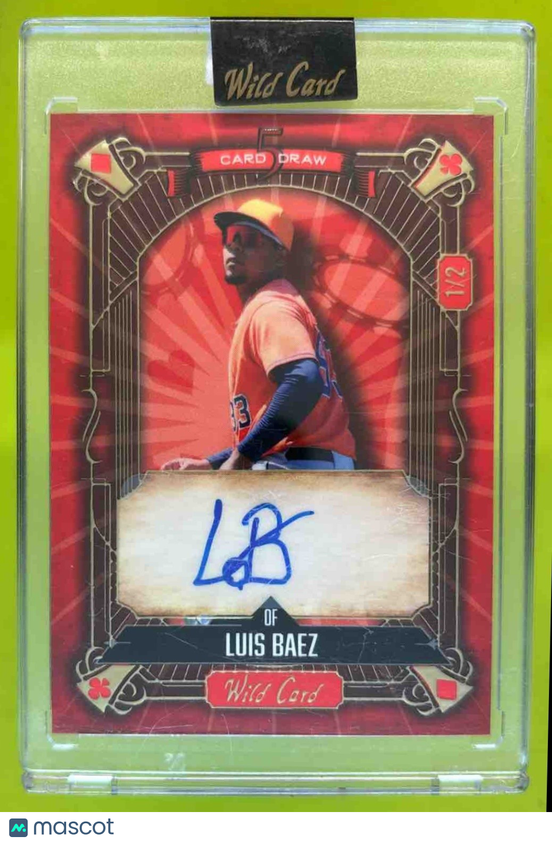 2024 Wild Card Five Draw Luis Baez Auto /2 Red - Sports Cards