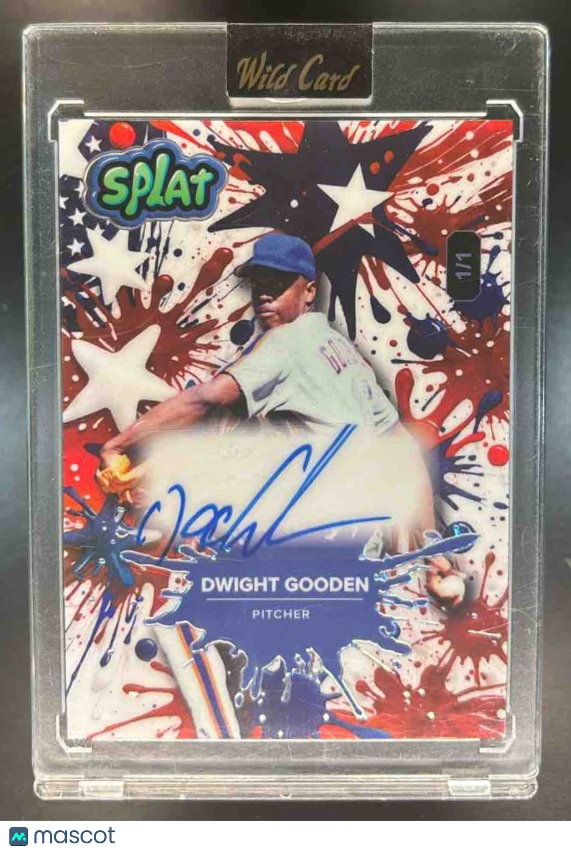 2024 Wild Card Splat USA July 4th Red White Blue Dwight Gooden Auto 1/1 Mets - Sports Cards