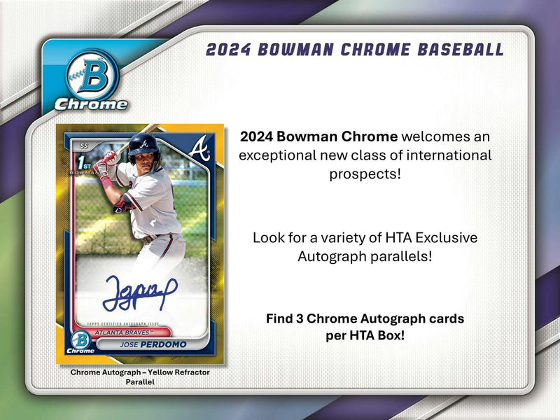 2024 Bowman Chrome Baseball HTA Choice Box (3 Autos)