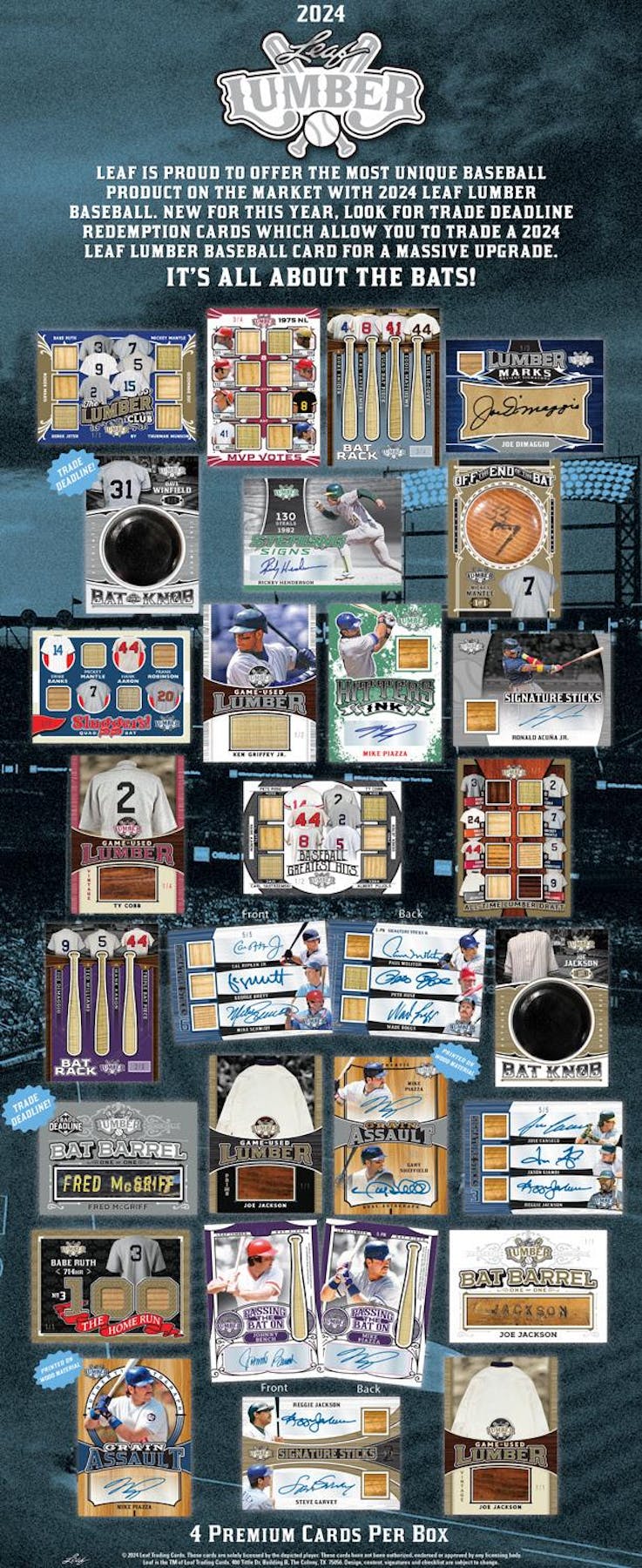 2025 Leaf Lumber Baseball Hobby Box (4 Hits) KNOBS?