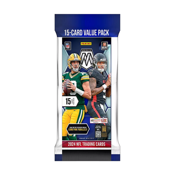 ONE PACK of 2024 Panini Mosaic NFL Football Fat Pack (Value or Cello)