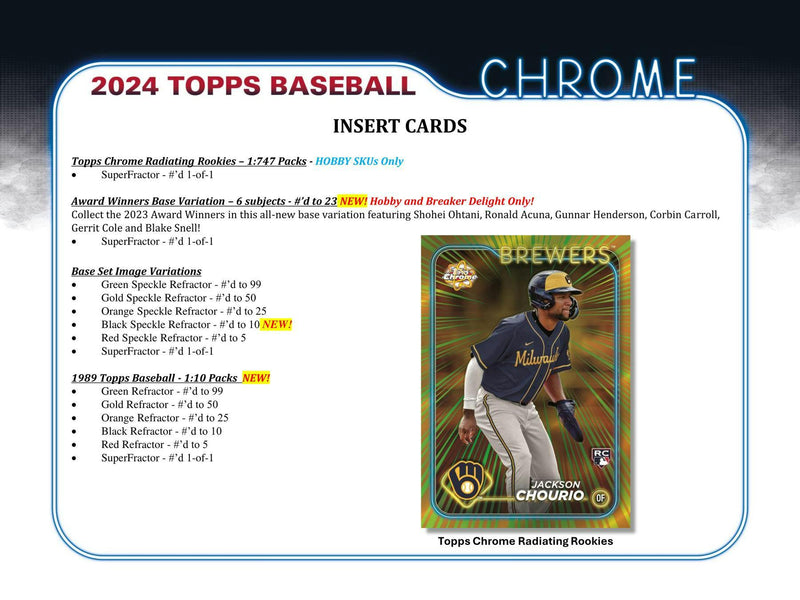 JUMBO 2024 Topps Chrome MLB Baseball Hobby HTA Jumbo Box (3 Autos) MVP BUYBACK