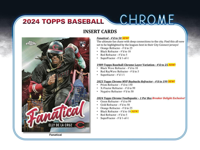 JUMBO 2024 Topps Chrome MLB Baseball Hobby HTA Jumbo Box (3 Autos) MVP BUYBACK