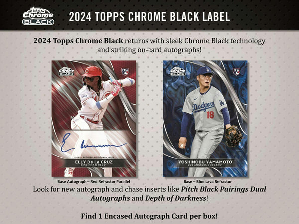 2024 Topps Chrome Black Baseball Hobby Box (Presell) April 17th