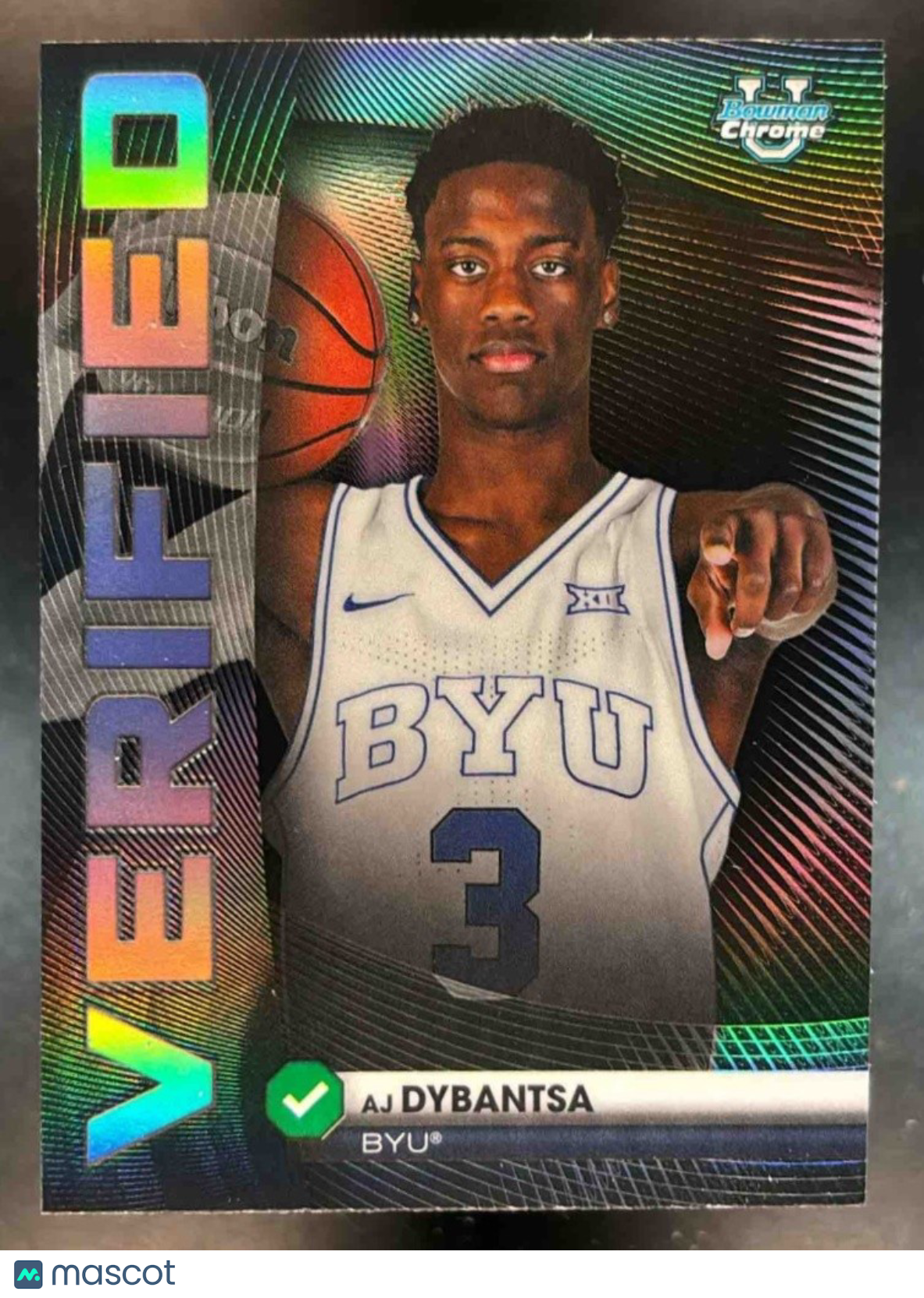 2025-26 Bowman AJ Dybantsa Chrome Verified Refractor #BV-1 BYU Cougars - Sports Cards