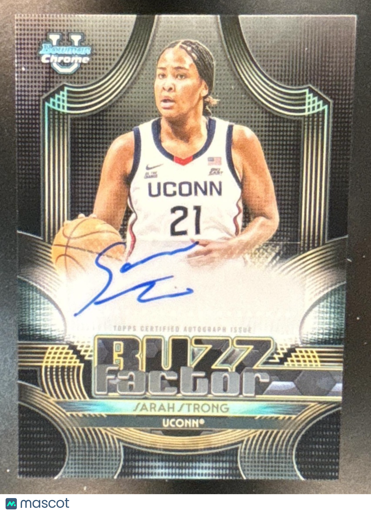 2025-26 Bowman Sarah Strong Buzz Factor Auto #BZA-SS UConn Huskies - Sports Cards