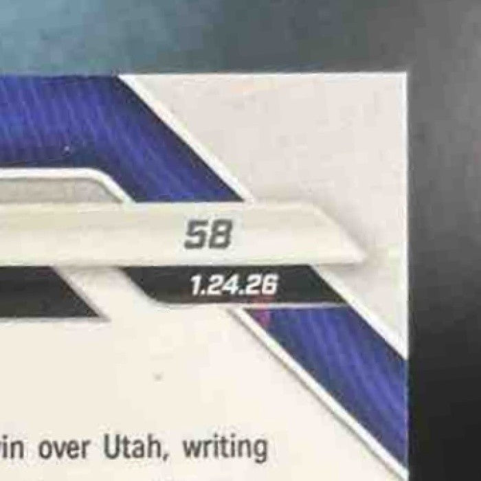 2025-26 Bowman U Now AJ Dybantsa Black #d 01/10 #58 BYU #1 NBA Draft Pick - Sports Cards