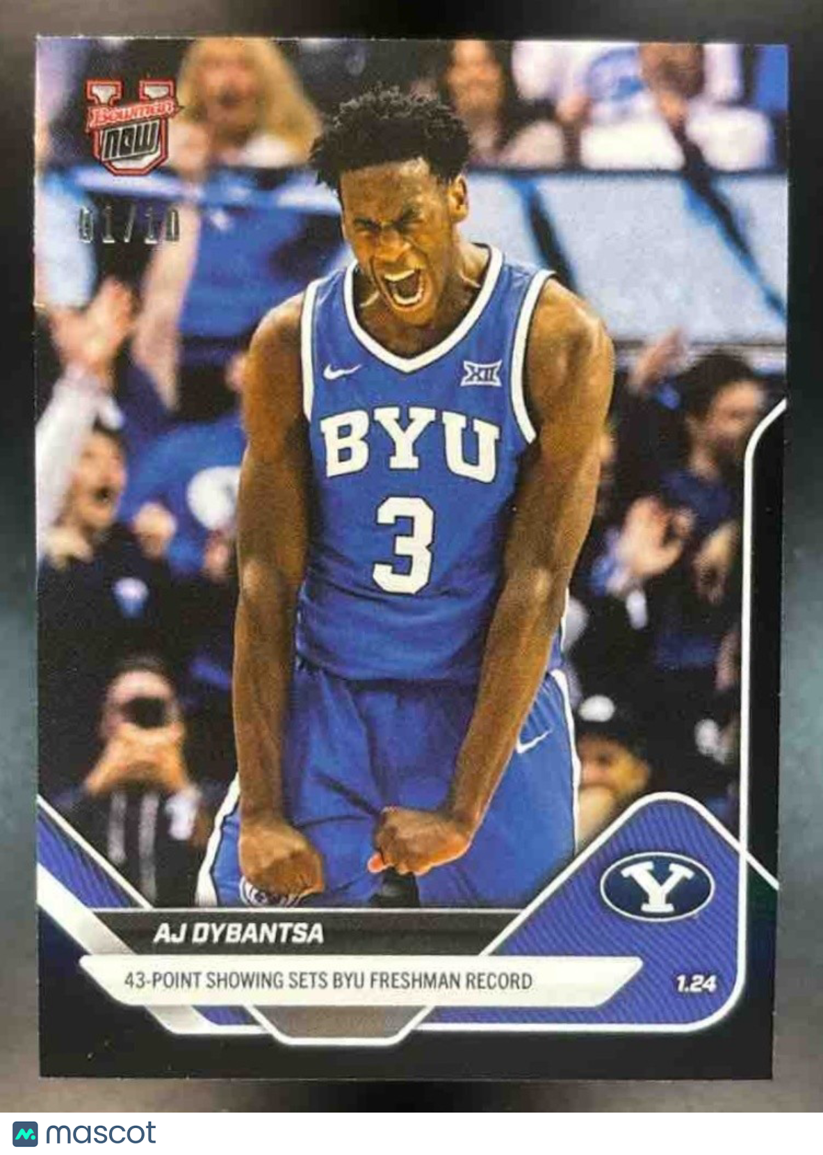 2025-26 Bowman U Now AJ Dybantsa Black #d 01/10 #58 BYU #1 NBA Draft Pick - Sports Cards