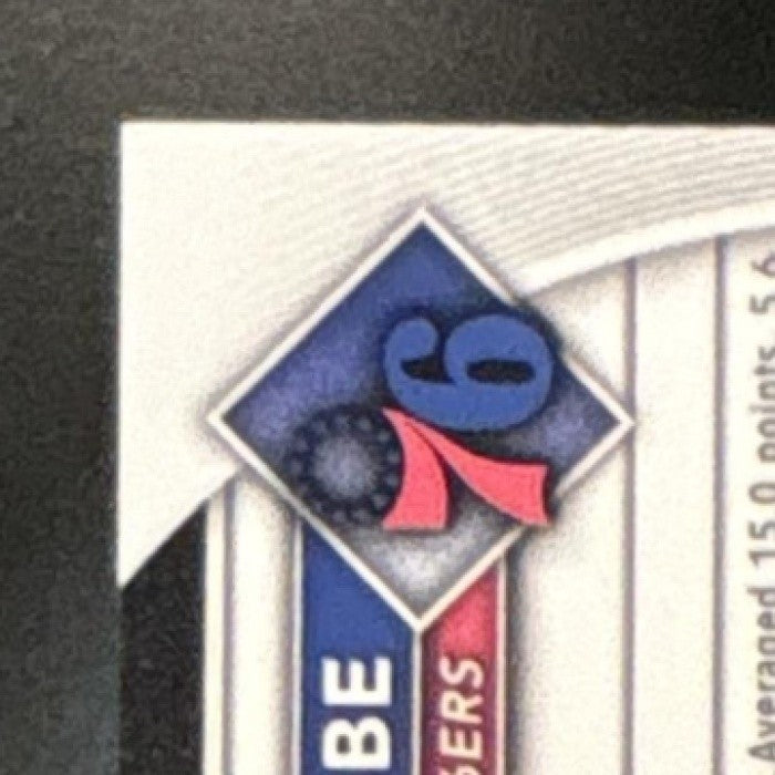 2025-26 Bowman VJ Edgecombe Chrome Etched In Glass Variation #NBE-3 SP RC 76ers - Sports Cards