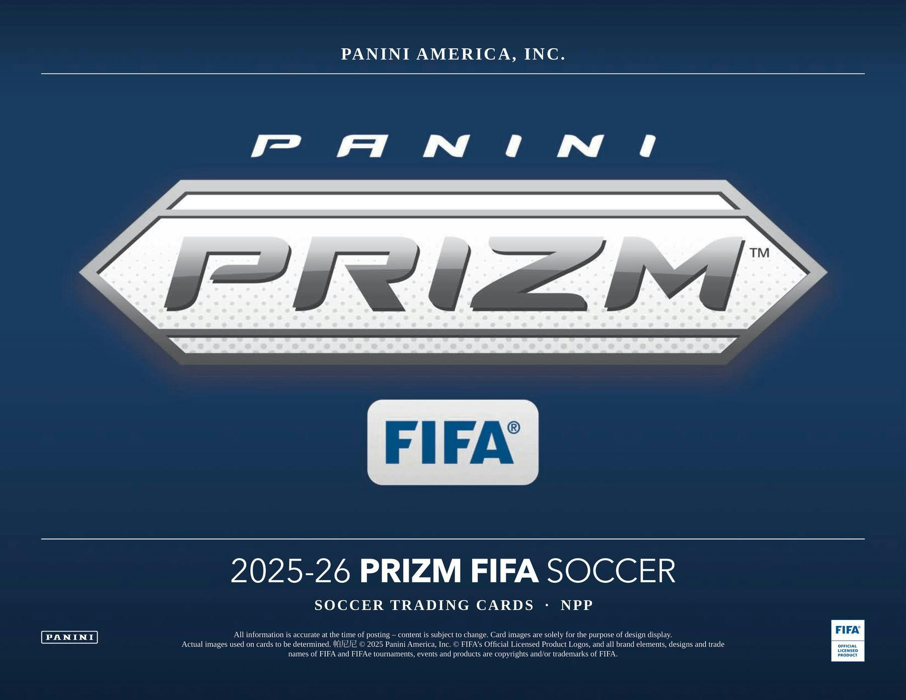 2025/26 Panini Prizm FIFA Soccer 24-Pack Retail Box (Gold/Black Pulsars) - Soccer