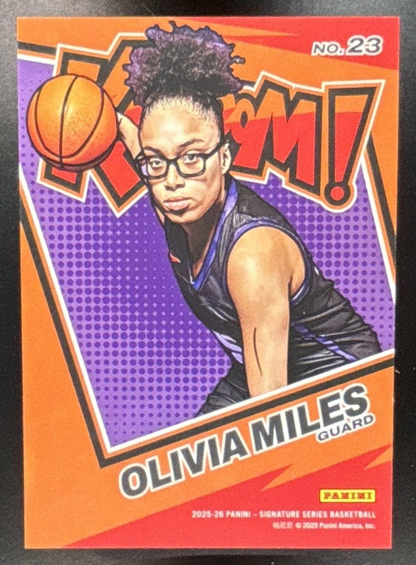 2025-26 Panini Signature Series Olivia Miles Kaboom #23 SSP - Sports Cards