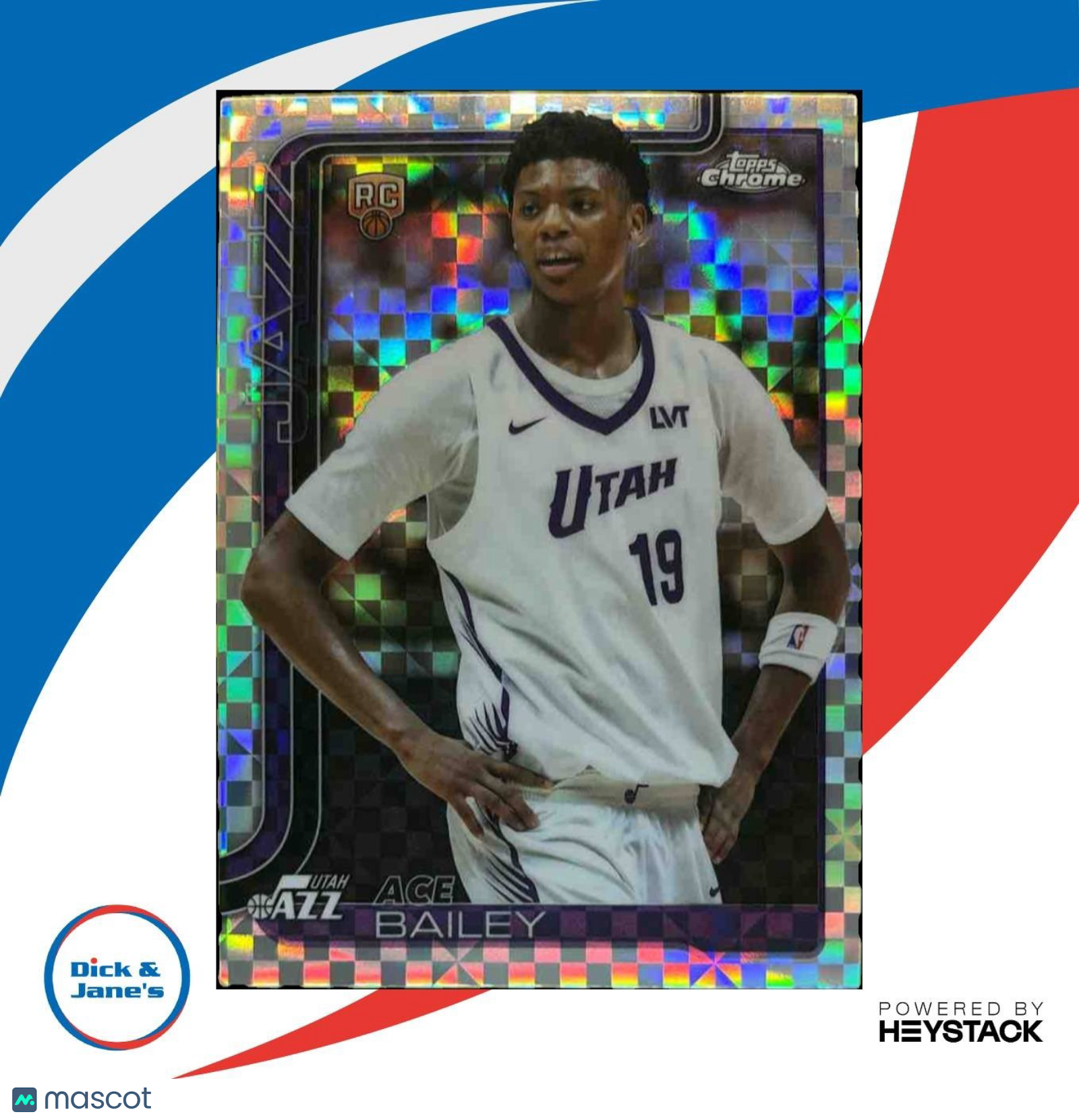2025-26 Topps Chrome Ace Bailey X-Fractor #255 RC Utah Jazz - Sports Cards