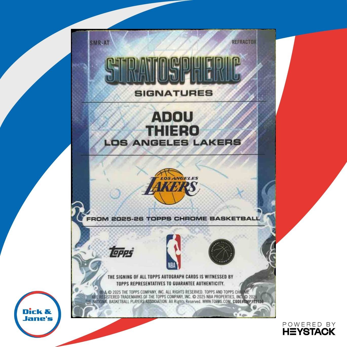 2025-26 Topps Chrome Adou Thieroe Stratospheric Signatures Refractor RC Auto - Sports Cards