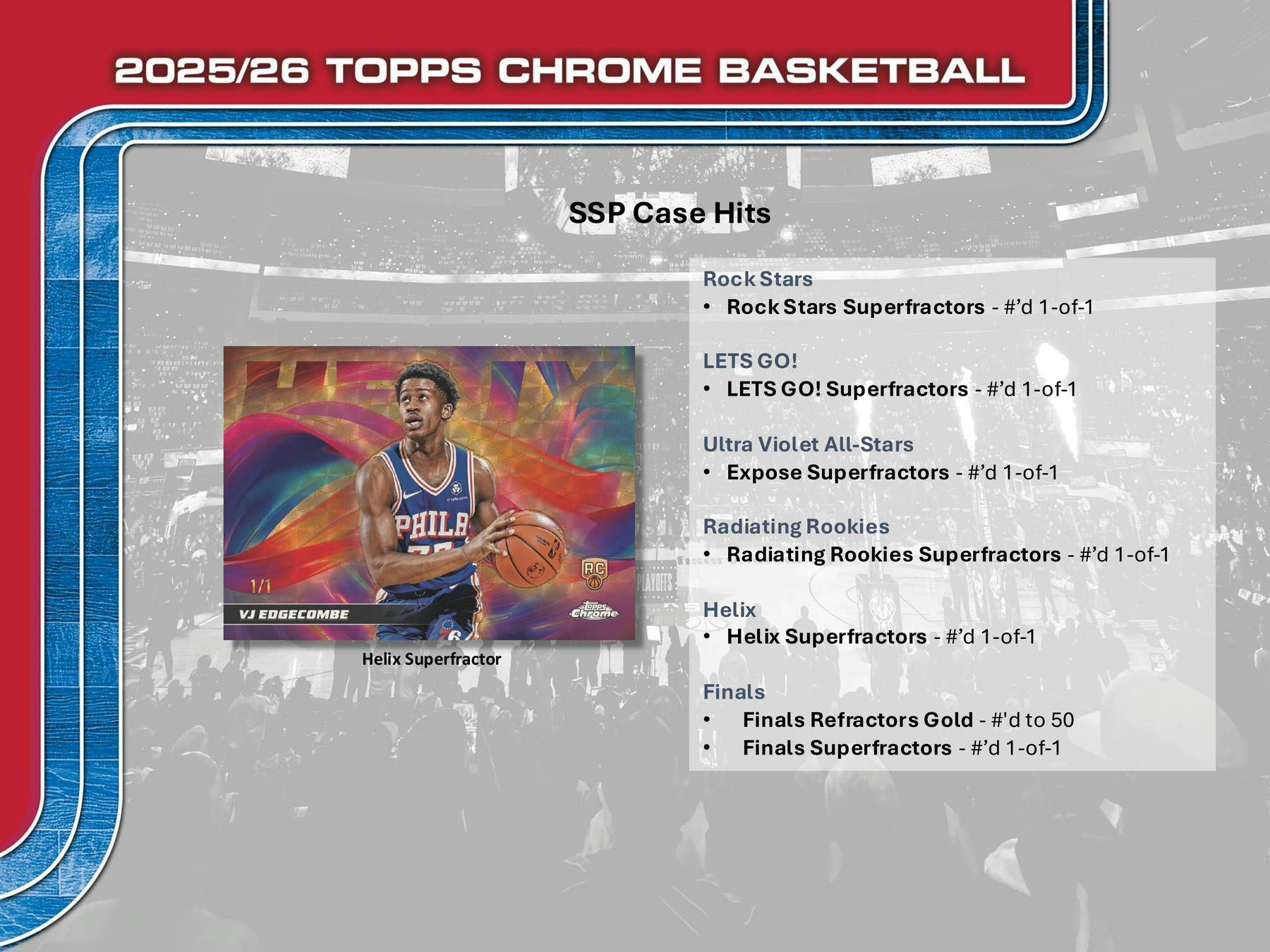 2025/26 Topps Chrome Basketball Mega Box (18 Inserts include 10 X-Fractors) Dec 18th - NBA Mega Box