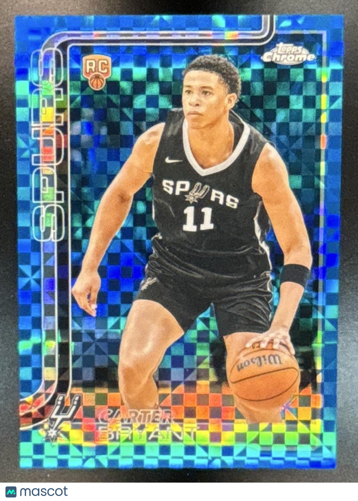 2025-26 Topps Chrome Carter Bryant Blue X-Fractor #264 RC Spurs - Sports Cards