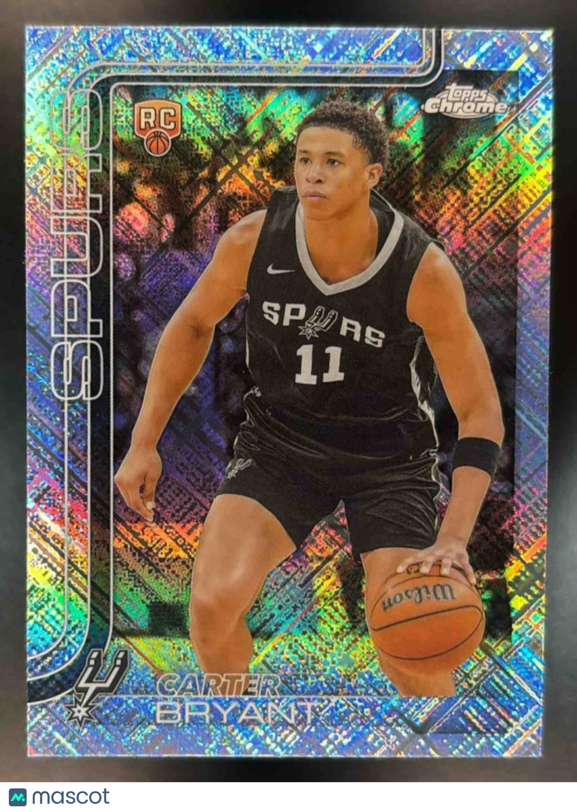 2025-26 Topps Chrome Carter Bryant Skylight Refractor #264 RC San Antonio Spurs - Sports Cards