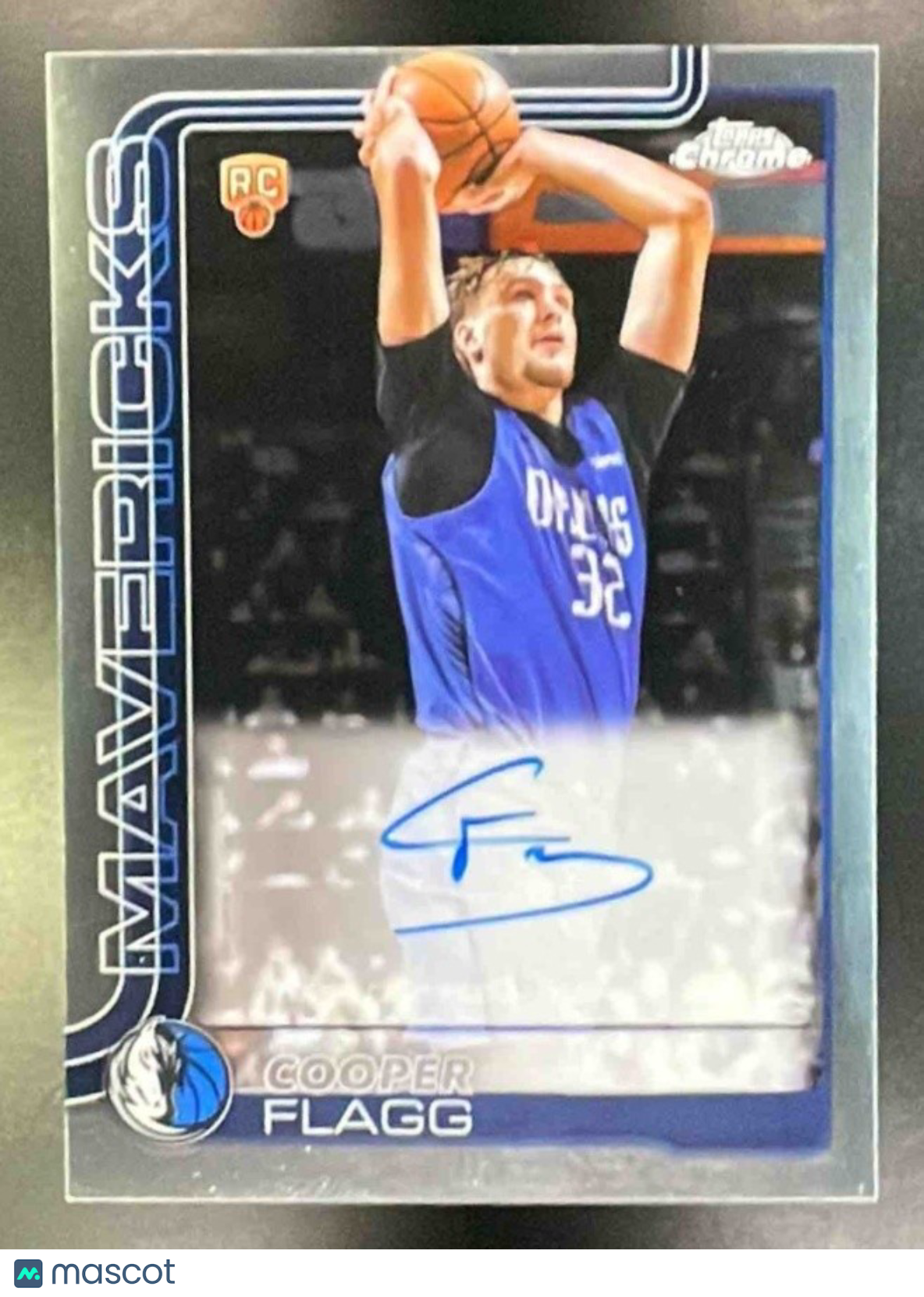 2025-26 Topps Chrome Cooper Flagg Rookie On Card Auto RC Dallas Mavericks ROY - Sports Cards