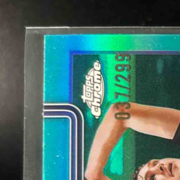 2025-26 Topps Chrome Cooper Flagg Teal Refractor 37/299 #251 RC Dallas Mavericks - Sports Cards