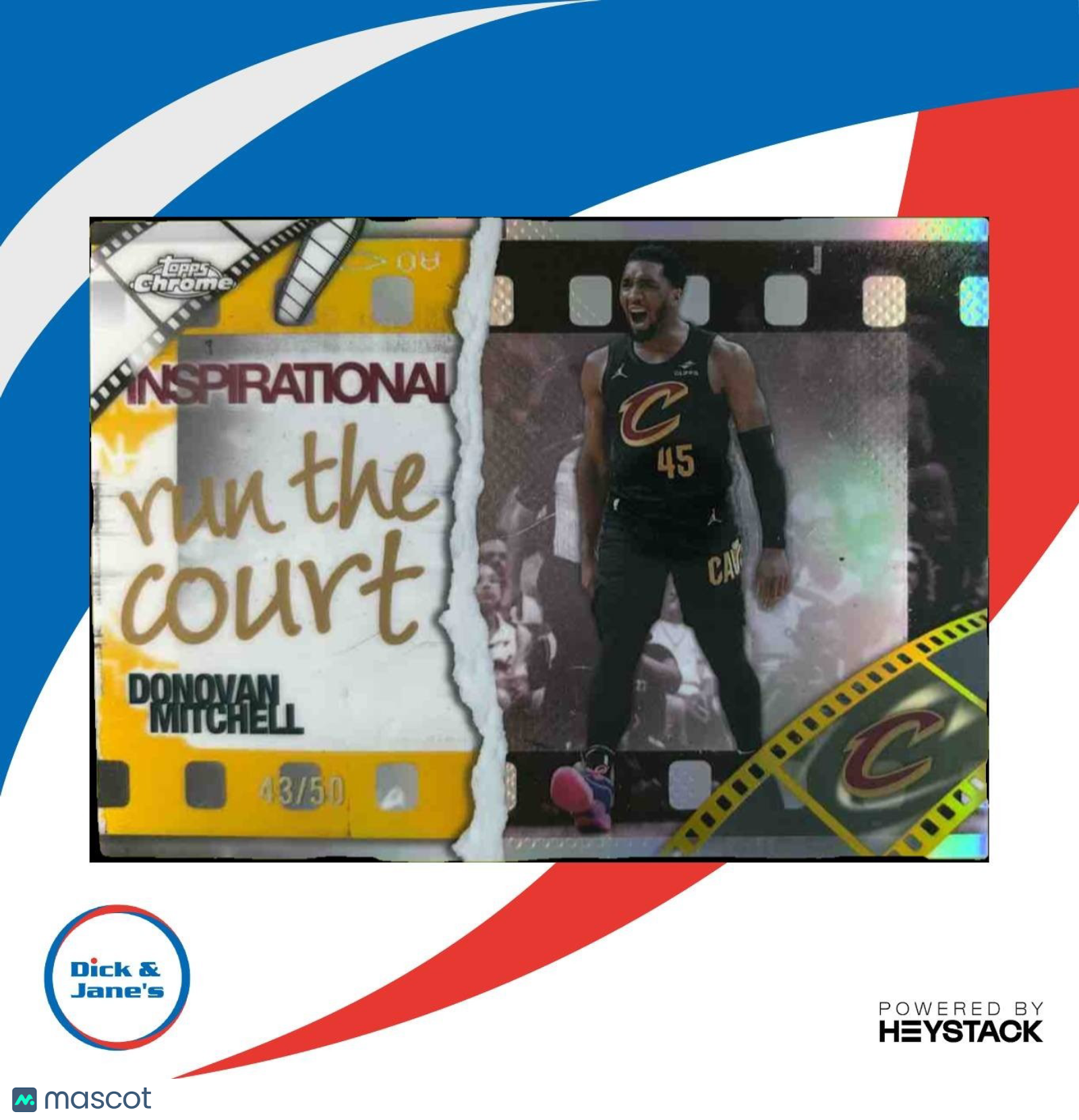 2025-26 Topps Chrome Donovan Mitchell Inspirational Gold /50 Cleveland Cavaliers - Sports Cards