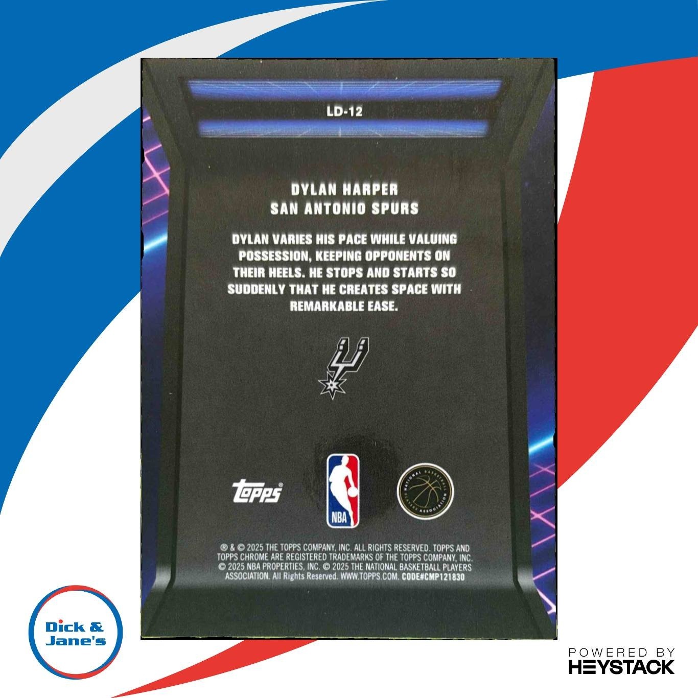 2025-26 Topps Chrome Dylan Harper Loading #LD-12 RC San Antonio Spurs - Sports Cards