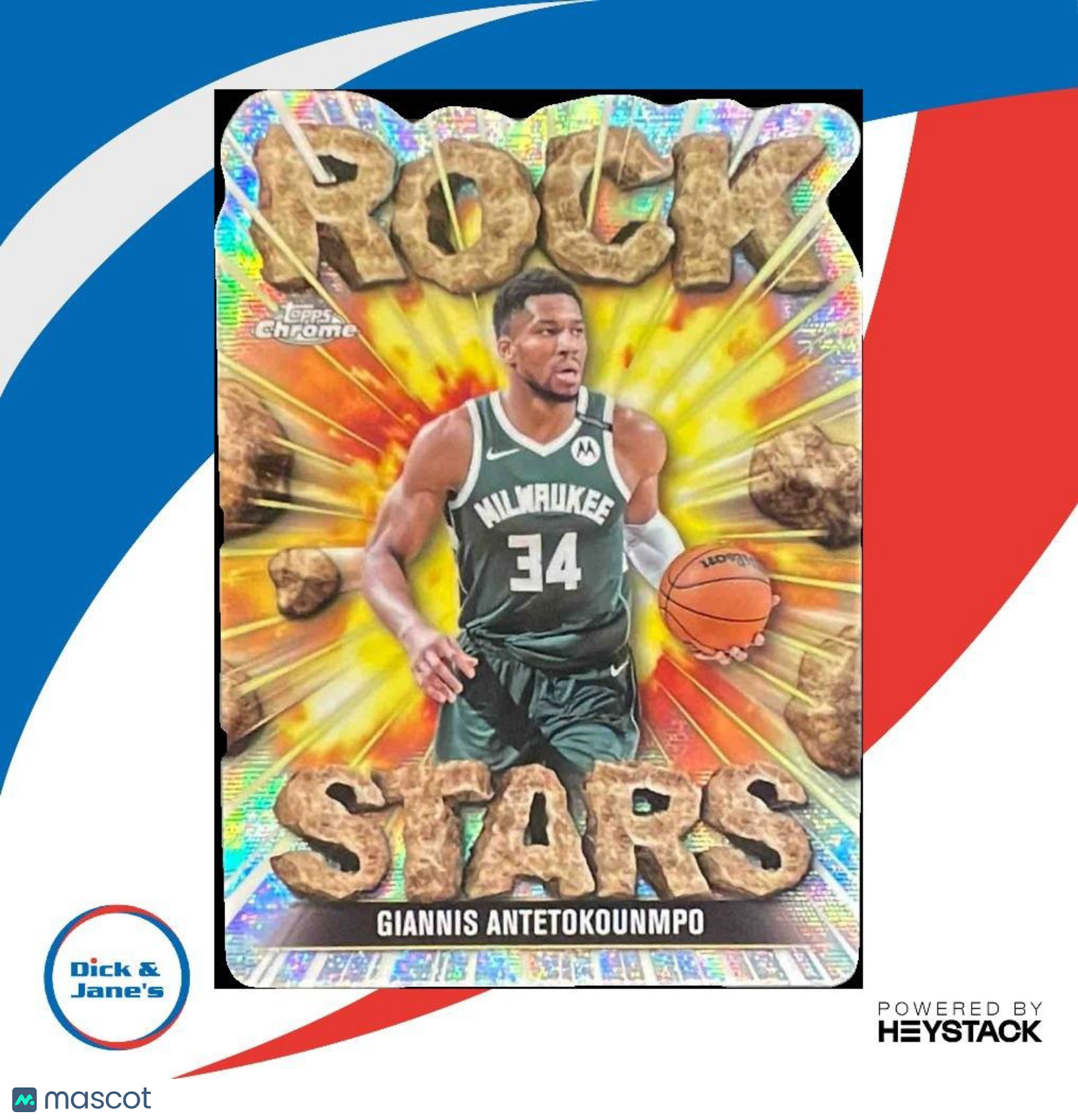 2025-26 Topps Chrome Giannis Antetokounmpo Rock Stars #RS-4 SSP Milwaukee Bucks - Sports Cards