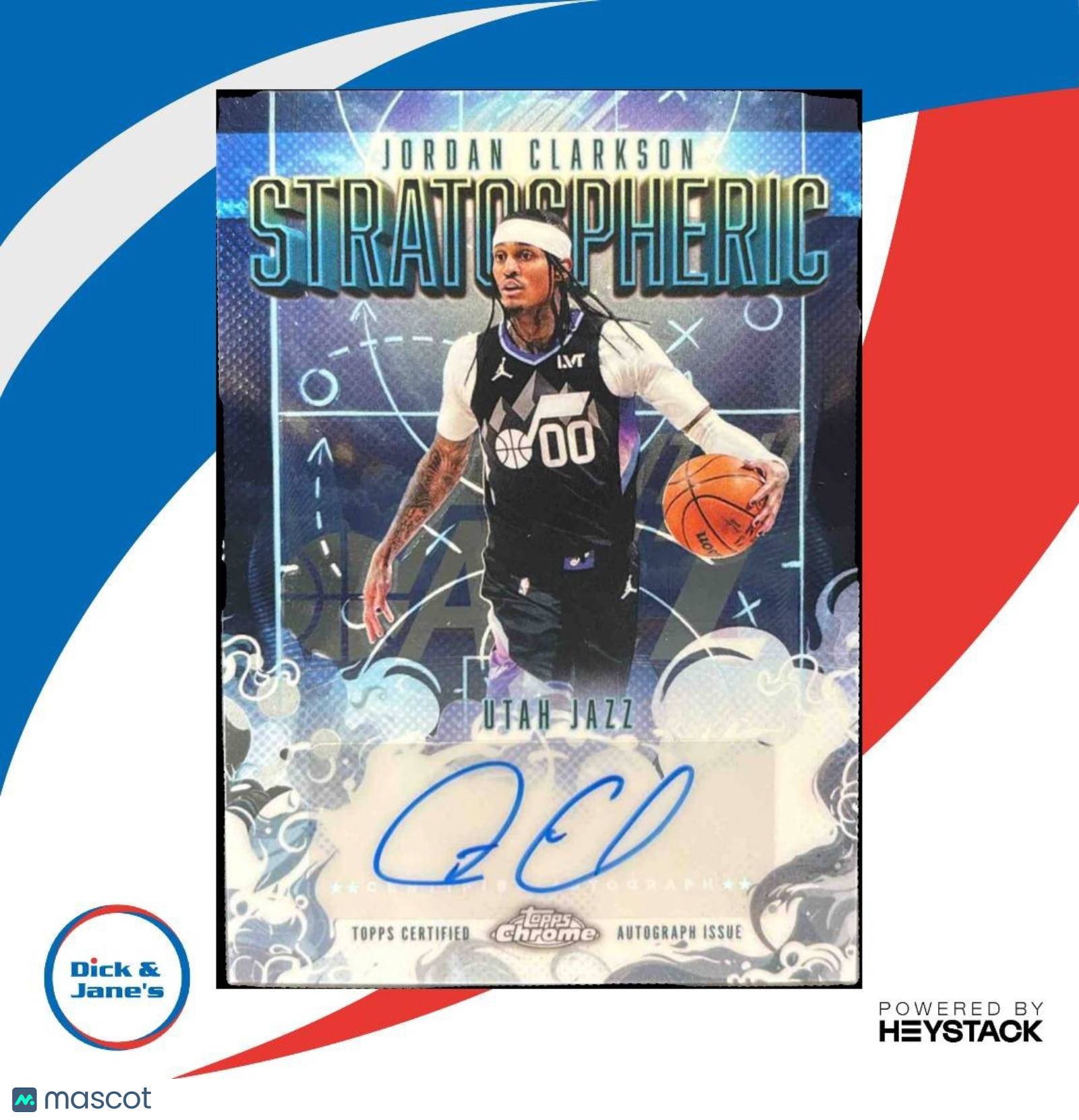 2025-26 Topps Chrome Jordan Clarkson Stratospheric Signature #SM-JC Auto Jazz - Sports Cards