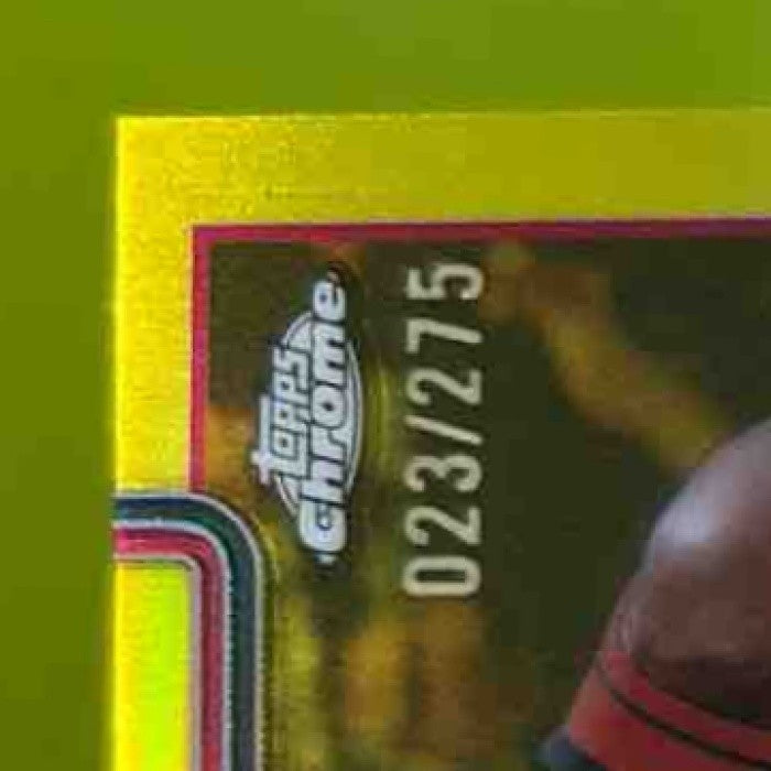 2025-26 Topps Chrome Kevin Durant Yellow Refractor 23/275 #155 Houston Rockets - Sports Cards