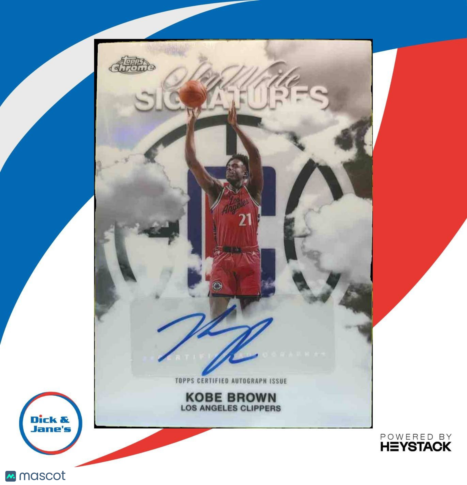 2025-26 Topps Chrome Kobe Brown SkyWrite Signatures Auto Los Angeles Clippers - Sports Cards