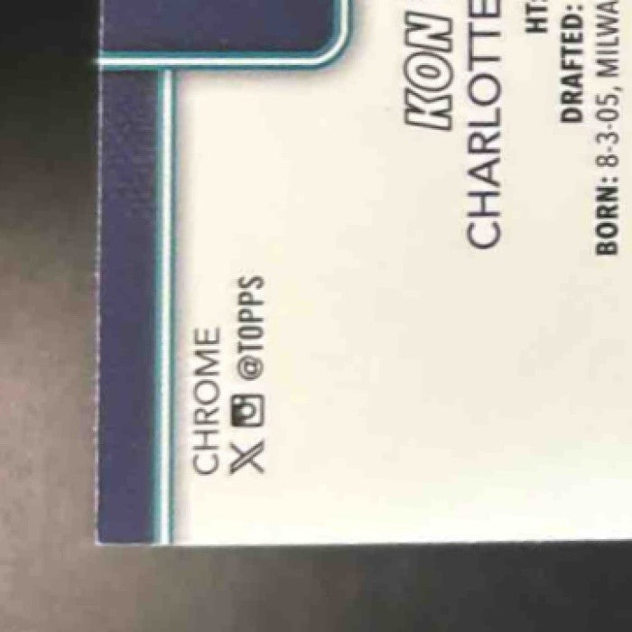 2025-26 Topps Chrome Kon Knueppel #254 RC Charlotte Hornets - Sports Cards