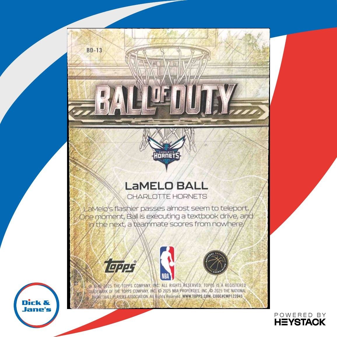 2025-26 Topps Chrome LaMelo Ball of Duty Magenta Refractor 59/399 #BD-13 Hornets - Sports Cards