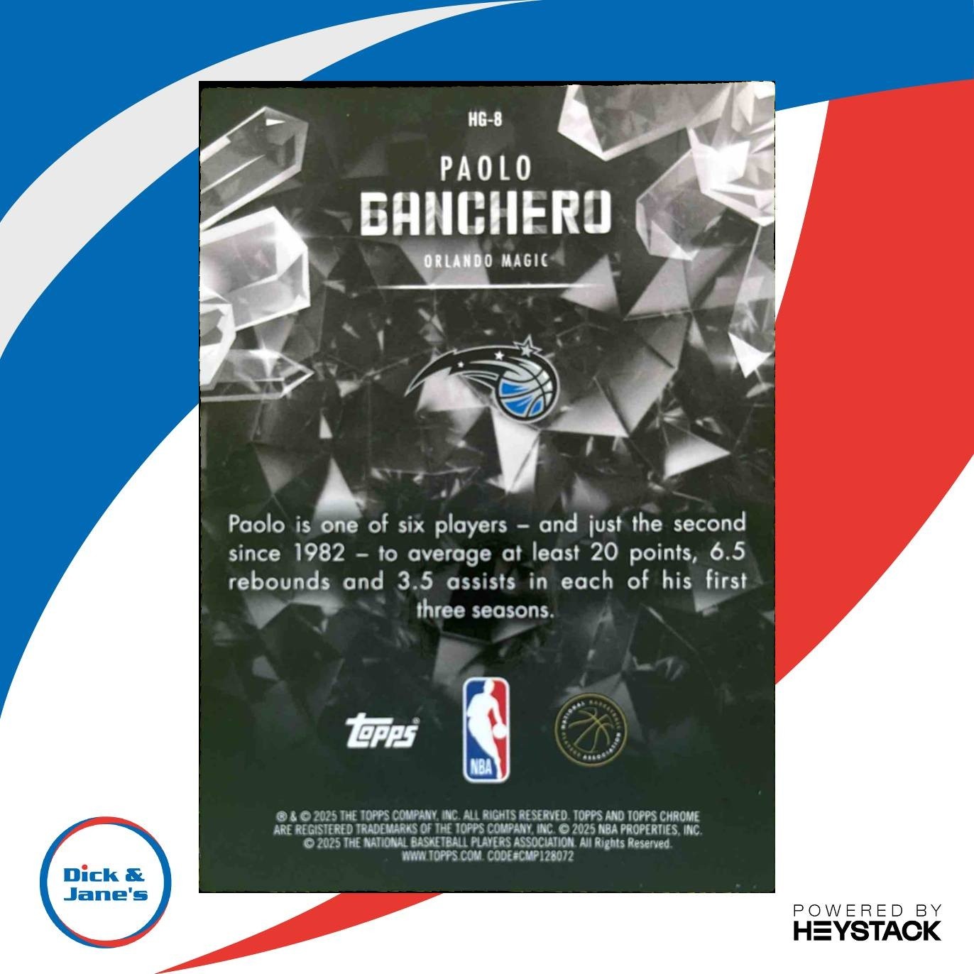 2025-26 Topps Chrome Paolo Banchero Hidden Gems #HG-8 SSP Orlando Magic - Sports Cards