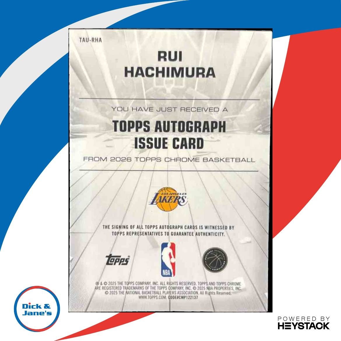 2025-26 Topps Chrome Rui Hachimura Certified Auto Issue Green /99 Lakers - Sports Cards