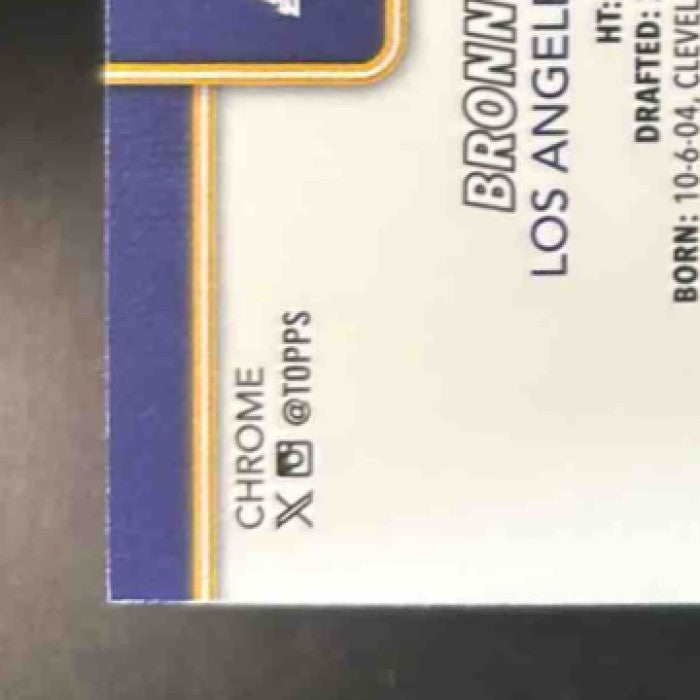 2025-26 Topps Chrome Sapphire Bronny James Jr. Purple /75 #182 Los Angeles Laker - Sports Cards