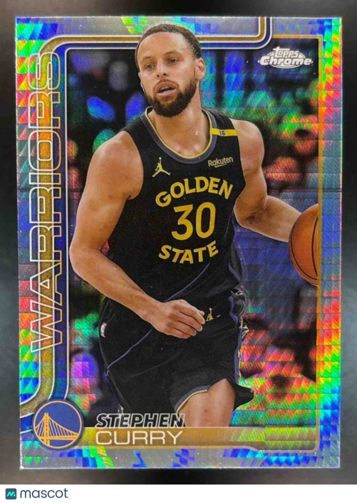 2025-26 Topps Chrome Stephen Curry Prism Refractor #201 Golden State Warriors - Sports Cards