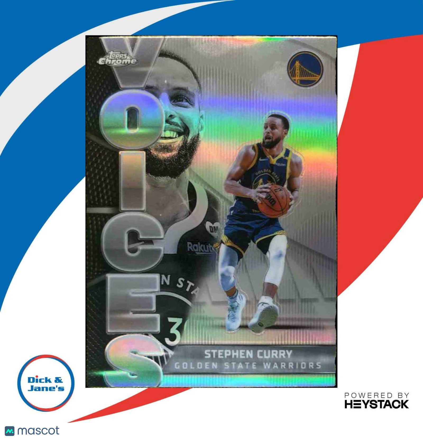 2025-26 Topps Chrome Stephen Curry Voices Refractor #VS-5 Golden State Warriors - Sports Cards