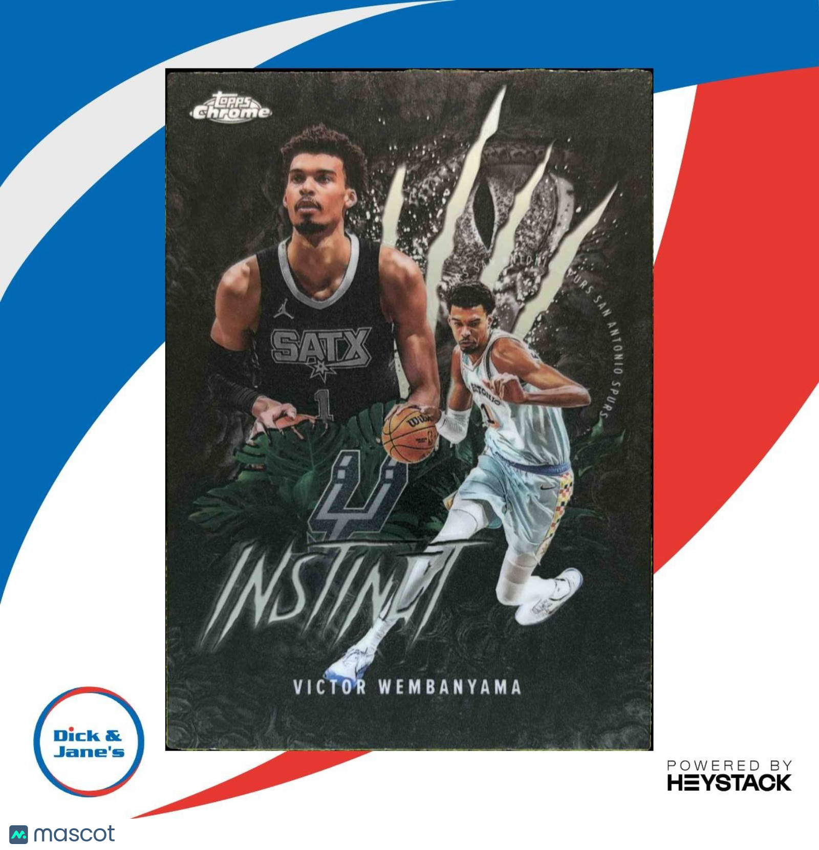 2025-26 Topps Chrome Victor Wembanyama Instinct #INS-9 San Antonio Spurs - Sports Cards