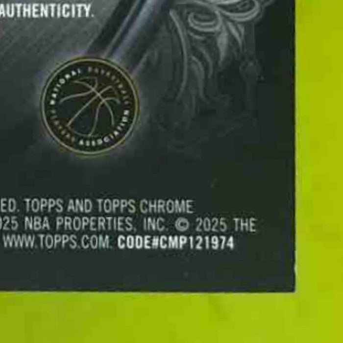 2025-26 Topps Chrome Zaccharie Risacher Signature Style Auto Atlanta Hawks - Sports Cards