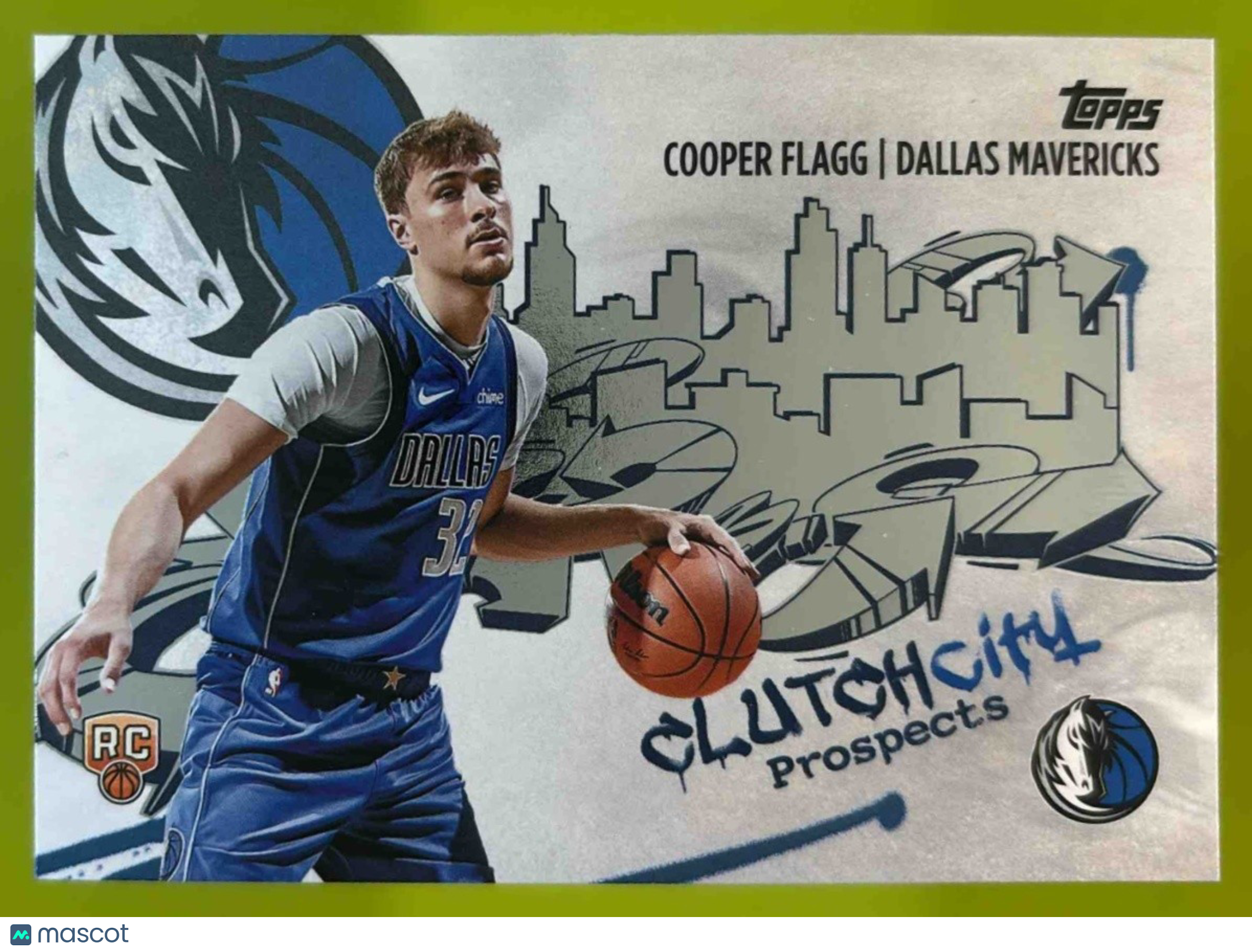 2025-26 Topps Cooper Flagg Clutch City Prospects CC-1 RC Dallas Mavericks - Sports Cards