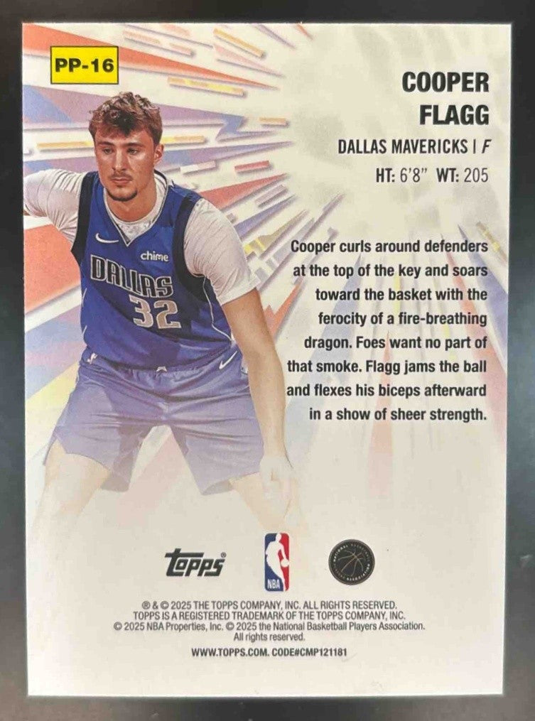 2025-26 Topps Cooper Flagg Power Players RC Dallas Mavericks - Sports Cards