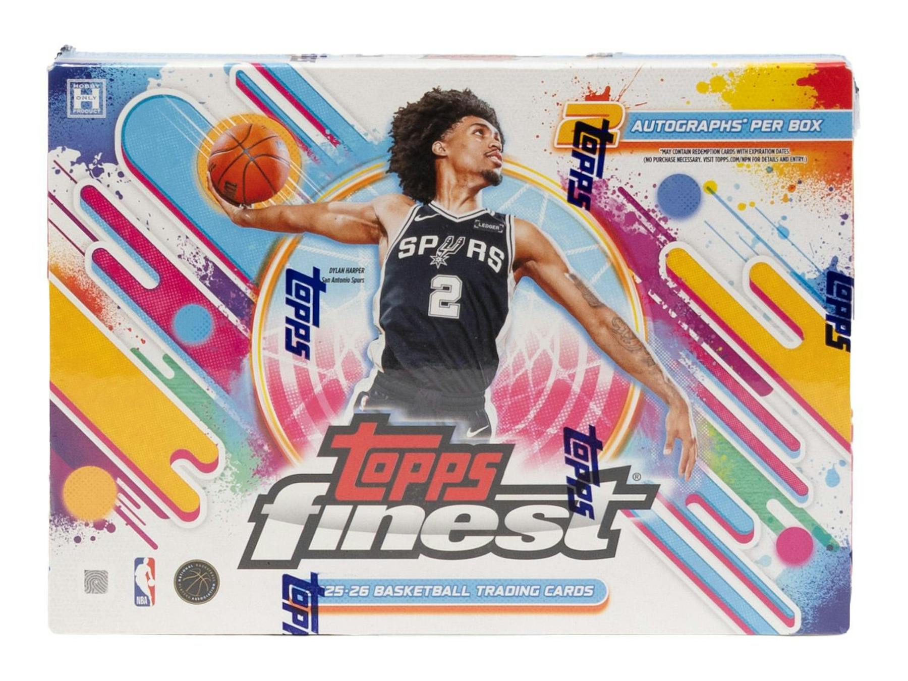 2025/26 Topps Finest Basketball Hobby Box (2 Autos) - NBA Hobby Box