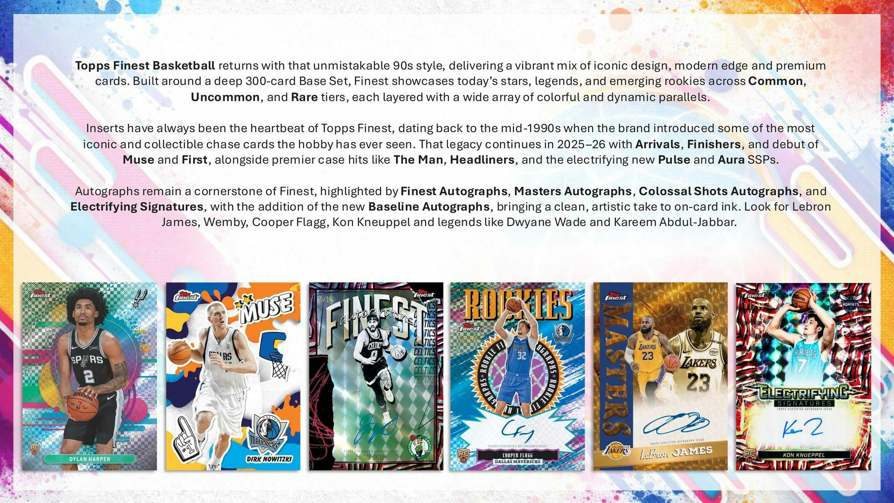2025/26 Topps Finest Basketball Hobby Box (2 Autos) - NBA Hobby Box