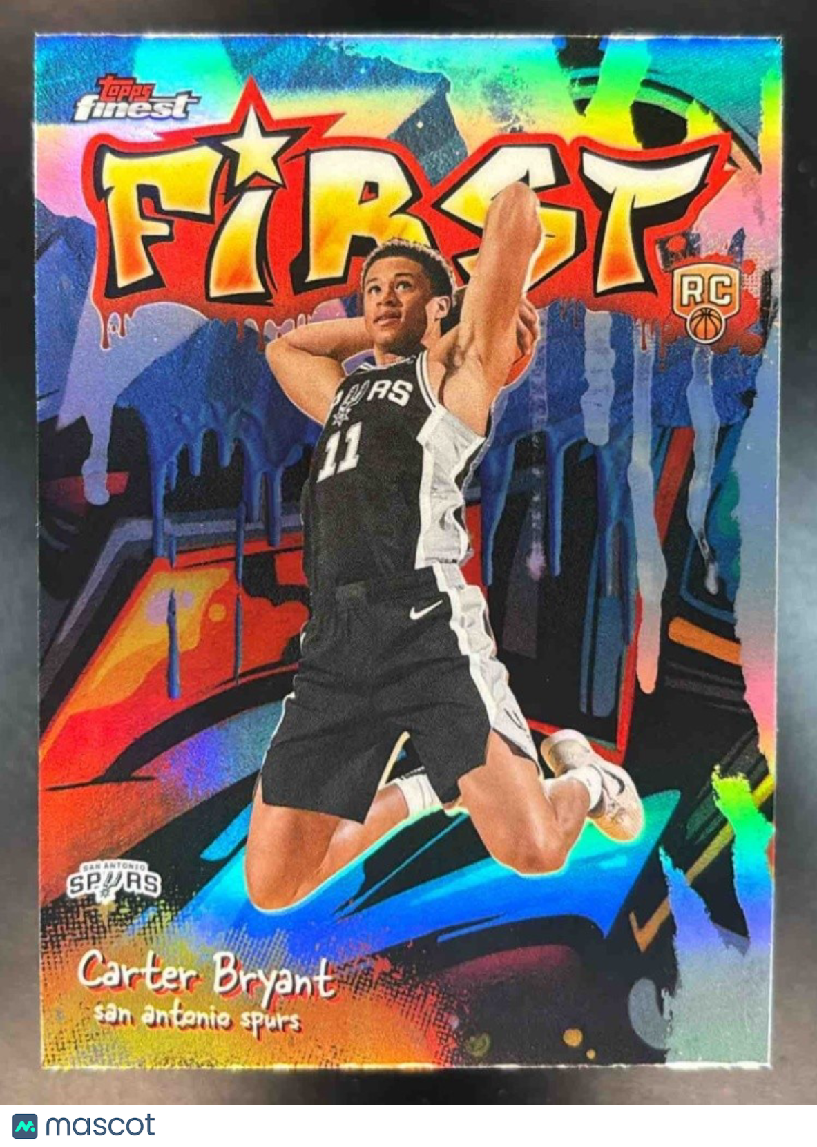 2025-26 Topps Finest Carter Bryant First Refractor #F-14 RC San Antonio Spurs - Sports Cards