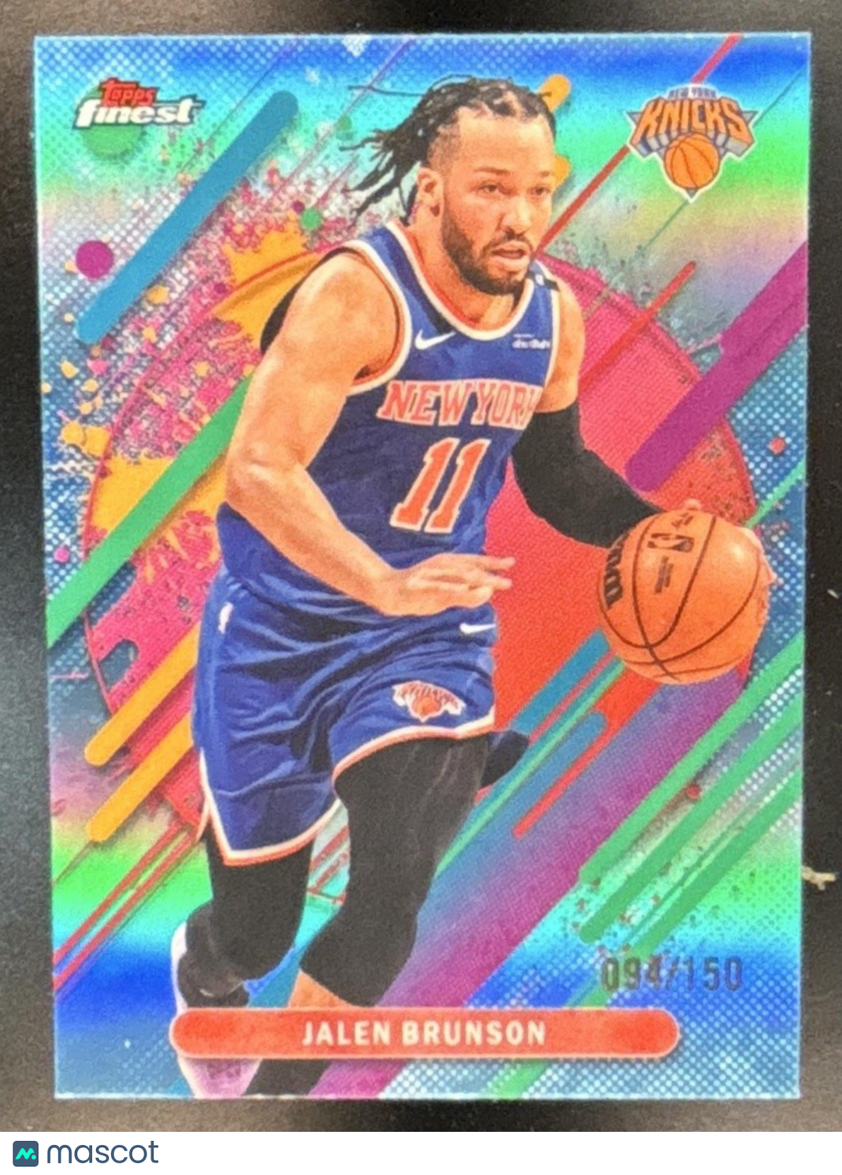 2025-26 Topps Finest Jalen Brunson Sky Blue Refractor /150 #226 New York Knicks - Sports Cards
