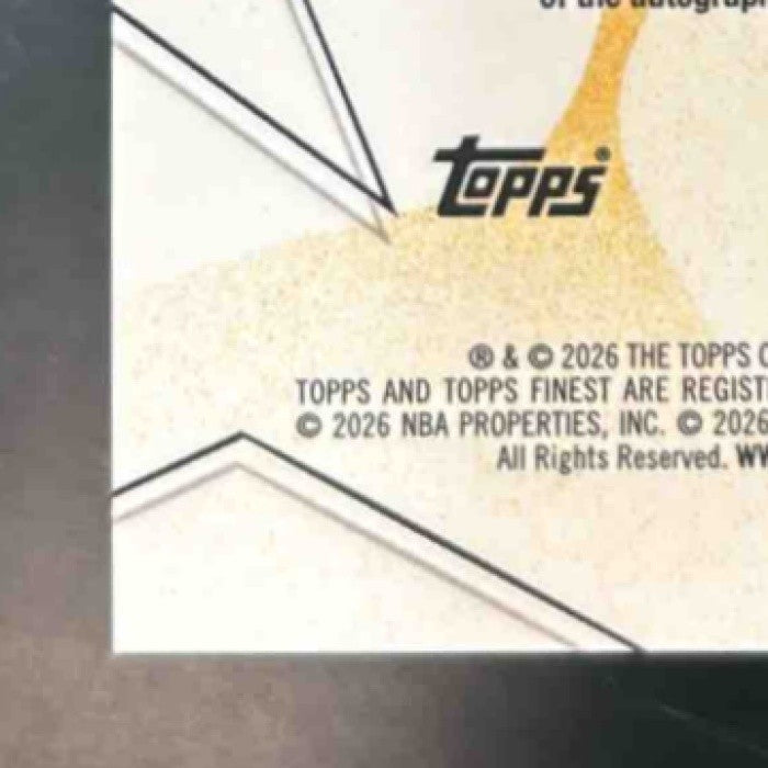 2025-26 Topps Finest Johnny Furphy Auto Gold Refractor /50 Indiana Pacers - Sports Cards