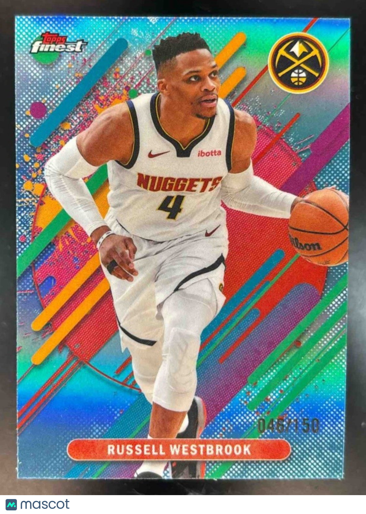 2025-26 Topps Finest Russell Westbrook Rare Sky Blue /150 #262 Denver Nuggets - Sports Cards