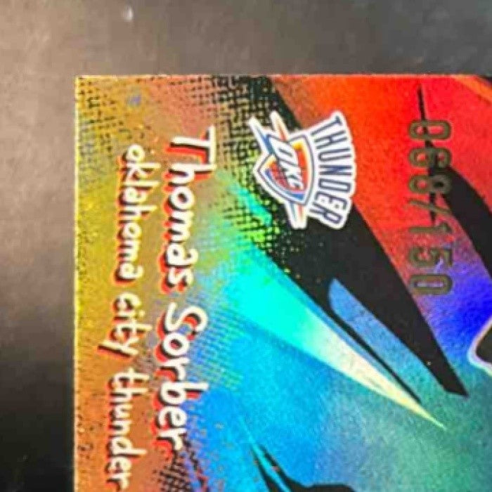 2025-26 Topps Finest Thomas Sorber First Sky Blue /150 RC Oklahoma City Thunder - Sports Cards