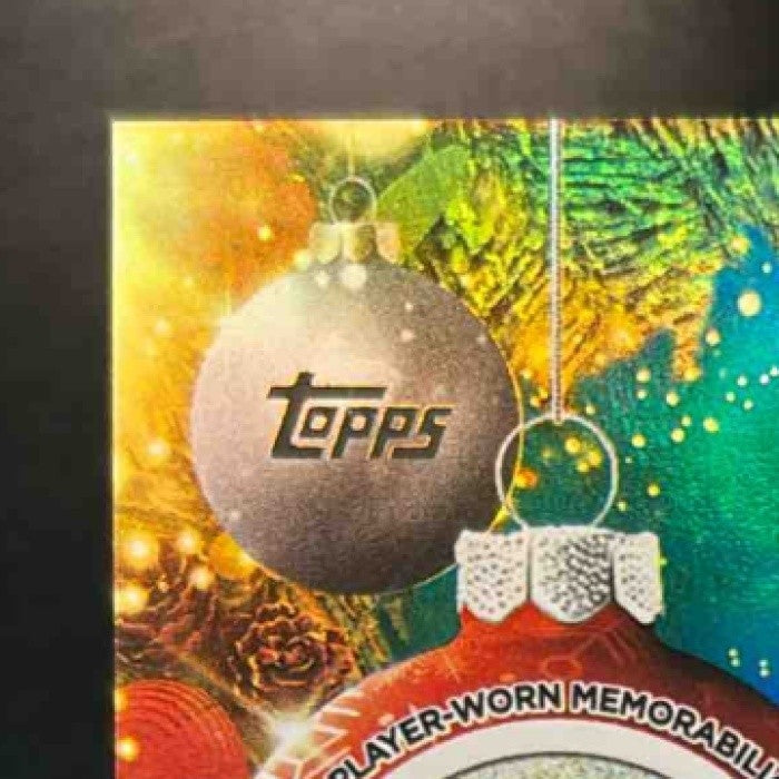 2025-26 Topps Holiday Cooper Flagg Relics Blue Metallic /299 MEM RC Mavericks - Sports Cards