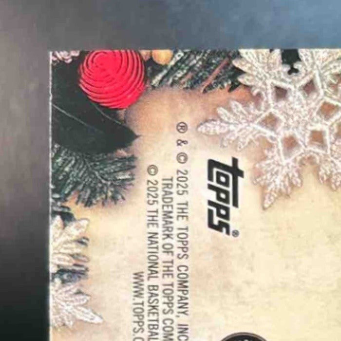 2025-26 Topps Holiday Cooper Flagg Relics Blue Metallic /299 MEM RC Mavericks - Sports Cards